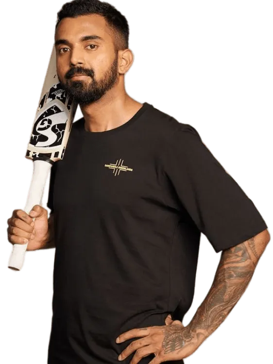 Cricket Player with Rental Equipment